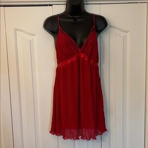 Belle Cherie Baby Doll Chemise Red Women Size Large